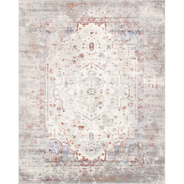 Efes Oriental Gray/Beige/Brown Area Rug