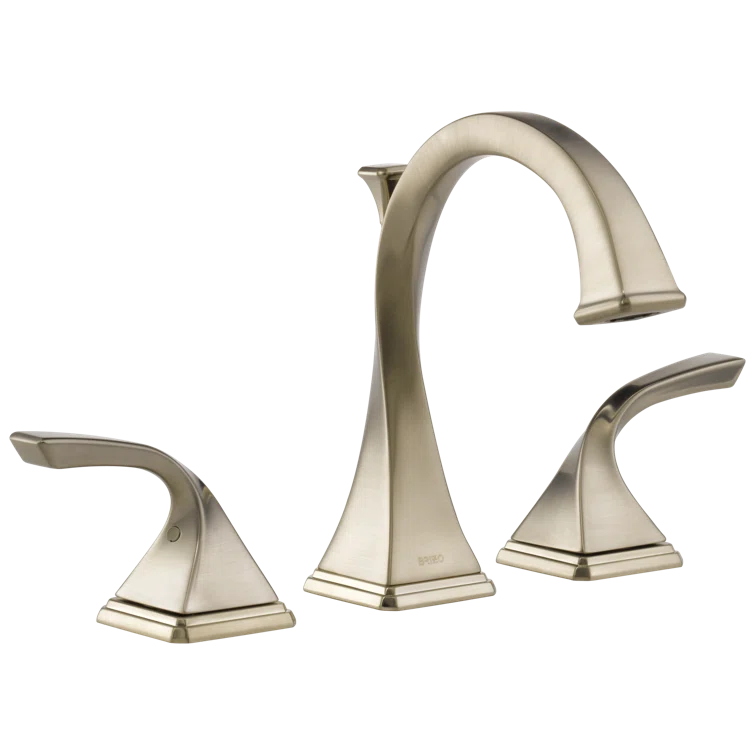 EcoLux Modern Polished Nickel 3-Hole Widespread Bathroom Faucet