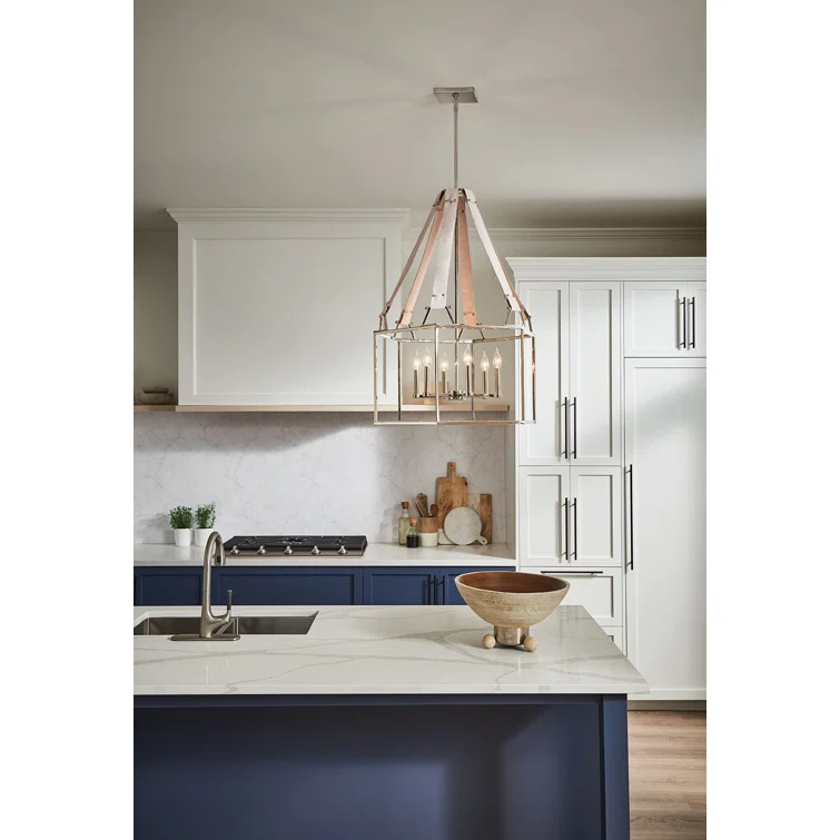 Monroe 6 - Light Lantern Geometric Chandelier