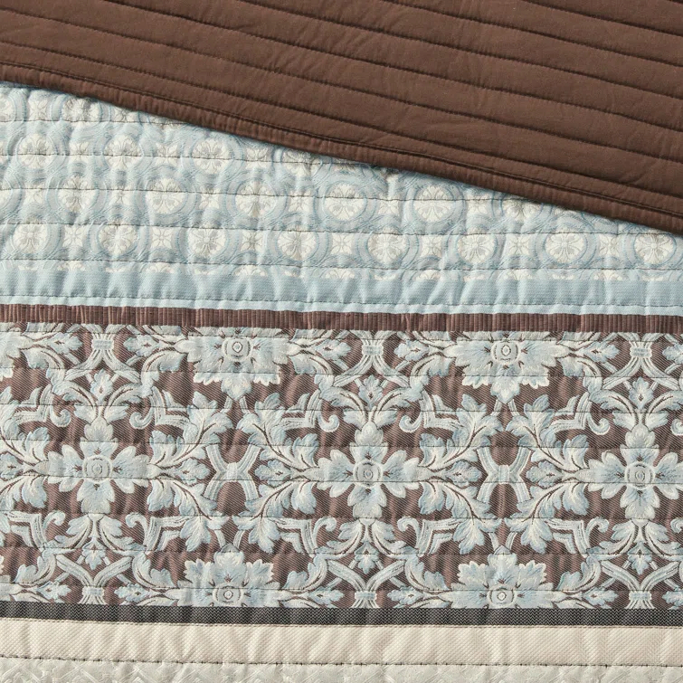 Madison Park Jacquard Quilt Set with Throw Pillows