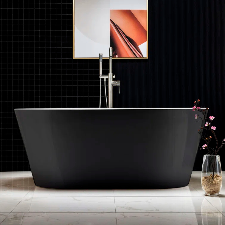 59'' x 29.5'' Freestanding Soaking Acrylic Bathtub
