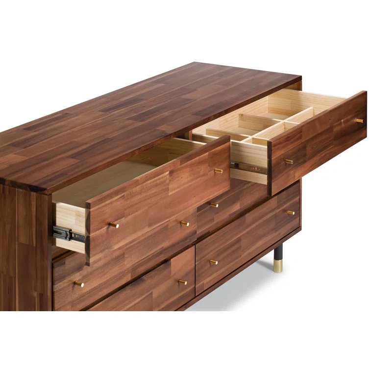 Dakota 6 Drawer 58'' W Wood Double Dresser