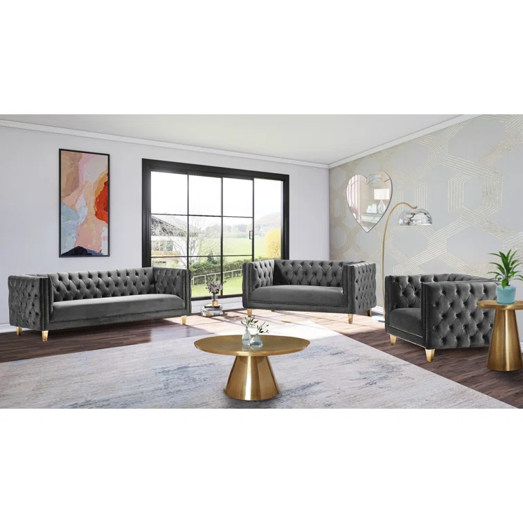 Sickels 90'' Velvet Sofa
