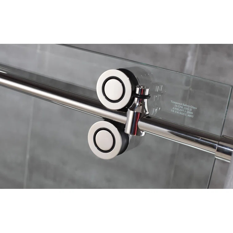 Langham XL 56 - 60" W x 80" H Sliding Frameless Shower Door