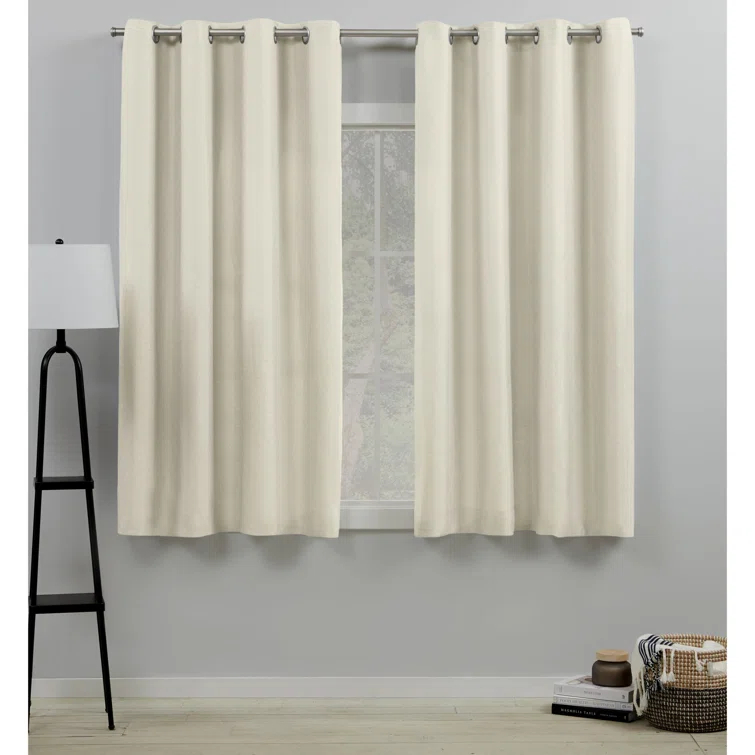 Loha GT Aaliyah Solid Color Semi-Sheer Grommet Curtain Panels