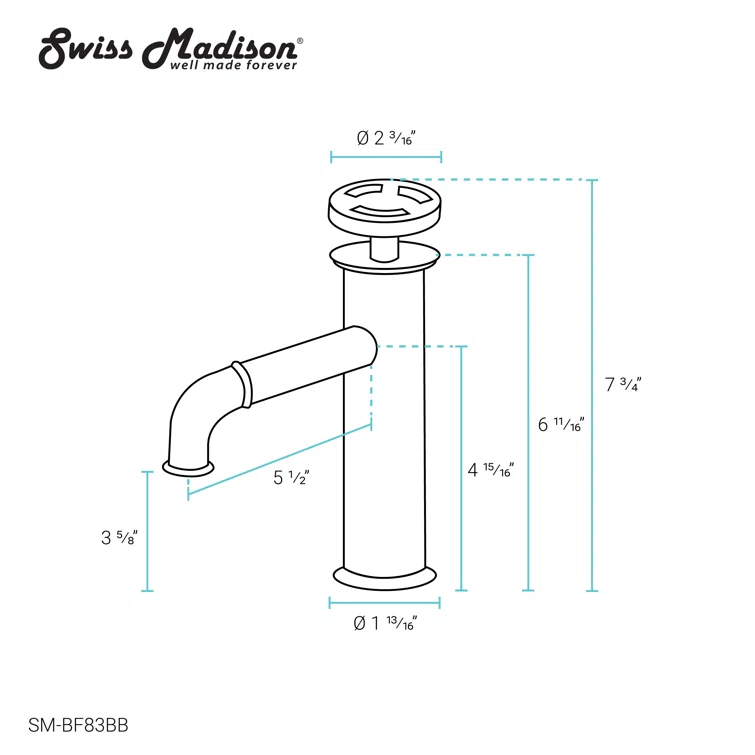 Avallon Single Hole, Single-Handle Wheel, Bathroom Faucet
