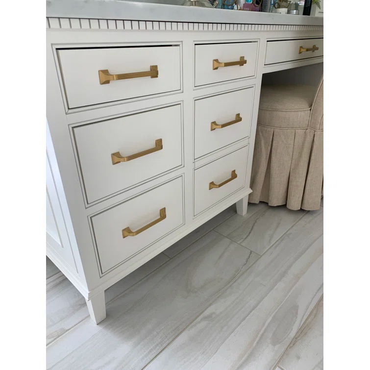 Forge Kitchen Cabinet Handles, Solid Core Drawer Pulls for Cabinet Doors, 5-1/16" (128mm)