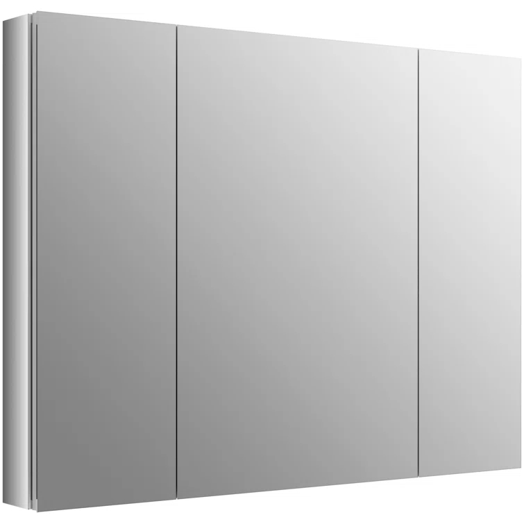 KOHLER Verdera® Aluminum Triple-Door Medicine Cabinet, Frameless with Adjustable Shelves