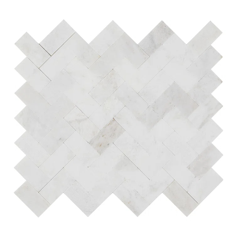 Minute Mosaix Natural Stone Herringbone Mosaic Sheet Floor &Wall Tile