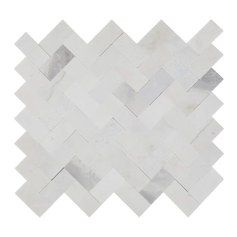 Minute Mosaix Natural Stone Herringbone Mosaic Sheet Floor &Wall Tile