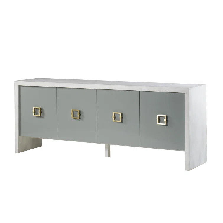 Monarch 89" Off-White and Blue-Grey Concrete Sideboard