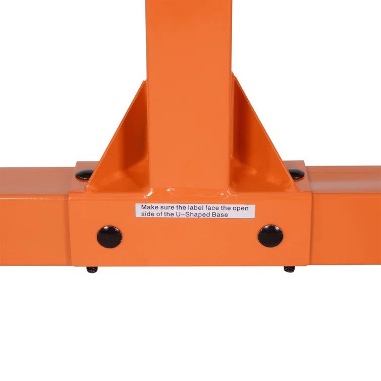 Rad Sportz Kayak Storage Rack - Portable Folding Boat Stands for Garage, Shed, or Dock -Freestanding Kayak Stands with Padded Arms and Adjustable Straps - Holds 2 Canoes, SUP, or Paddleboards, Orange