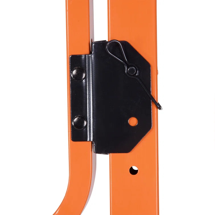 Rad Sportz Kayak Storage Rack - Portable Folding Boat Stands for Garage, Shed, or Dock -Freestanding Kayak Stands with Padded Arms and Adjustable Straps - Holds 2 Canoes, SUP, or Paddleboards, Orange