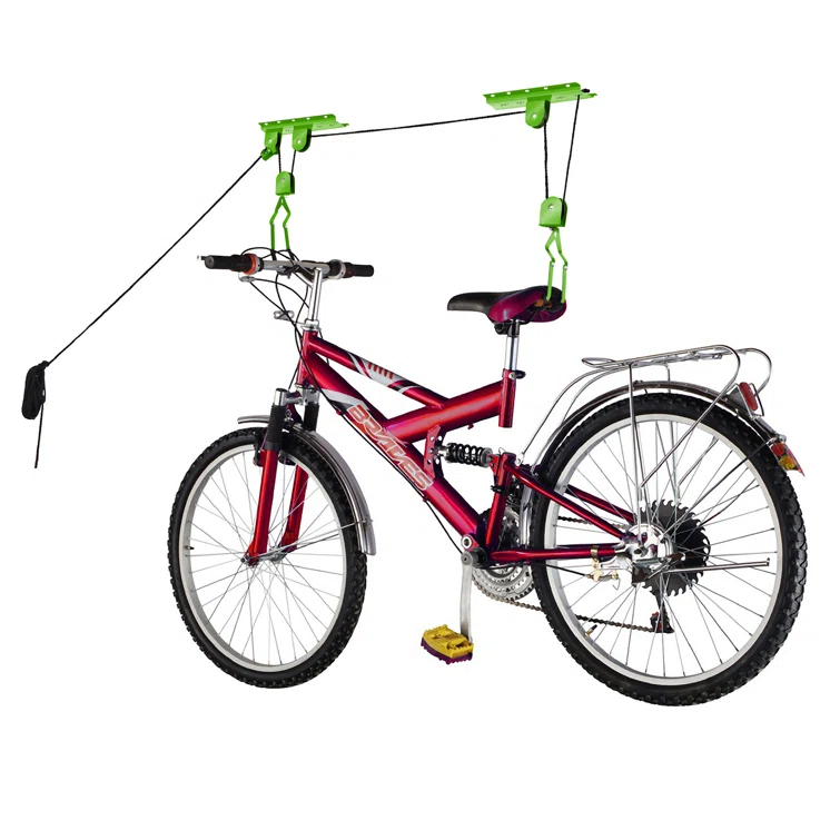 Rad Sportz Bike Hanger Set - Overhead Pulley System - Garage, 100lb Capacity - Bicycles, Ladders