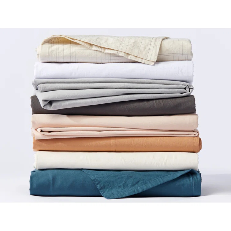 Coyuchi Organic Crinkled Percale Duvet Cover
