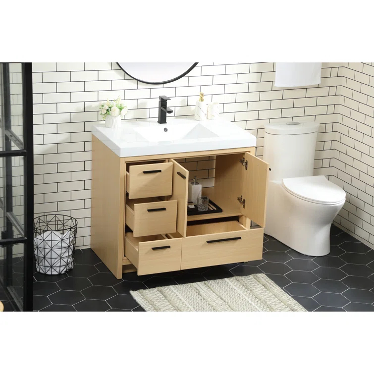 Mercury Row® Southmead 36'' Single Bathroom Vanity with Resin Top