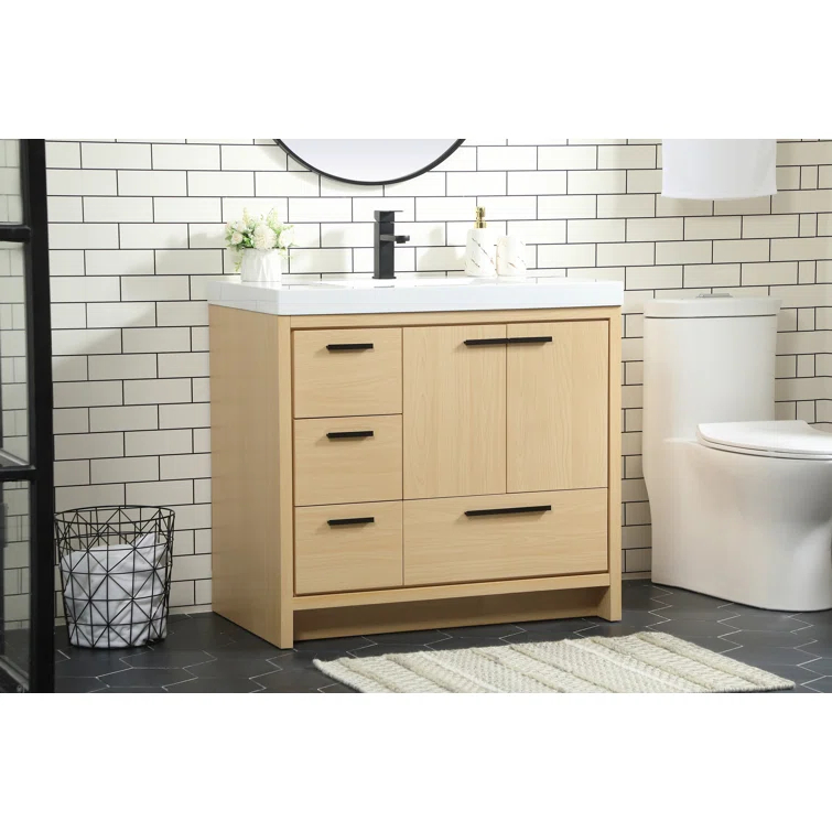 Mercury Row® Southmead 36'' Single Bathroom Vanity with Resin Top