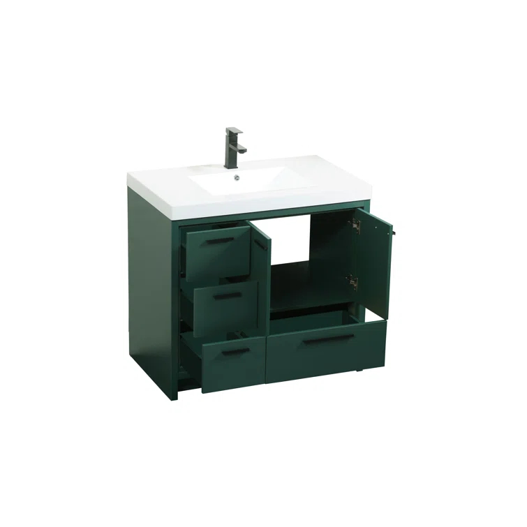 Mercury Row® Southmead 36'' Single Bathroom Vanity with Resin Top