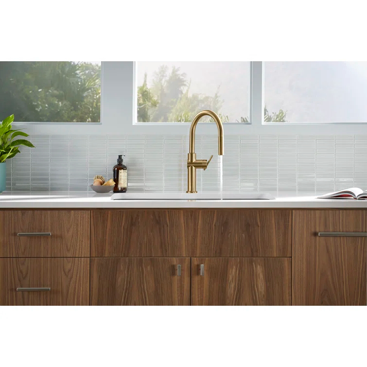 Kohler Crue Single Handle Pull Down Kitchen Faucet with Three-Function Pull Down Sprayer