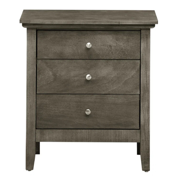 Hammond 3 - Drawer Nightstand Bed Side Table Wood Nightstand Small Bedside Table And Dresser