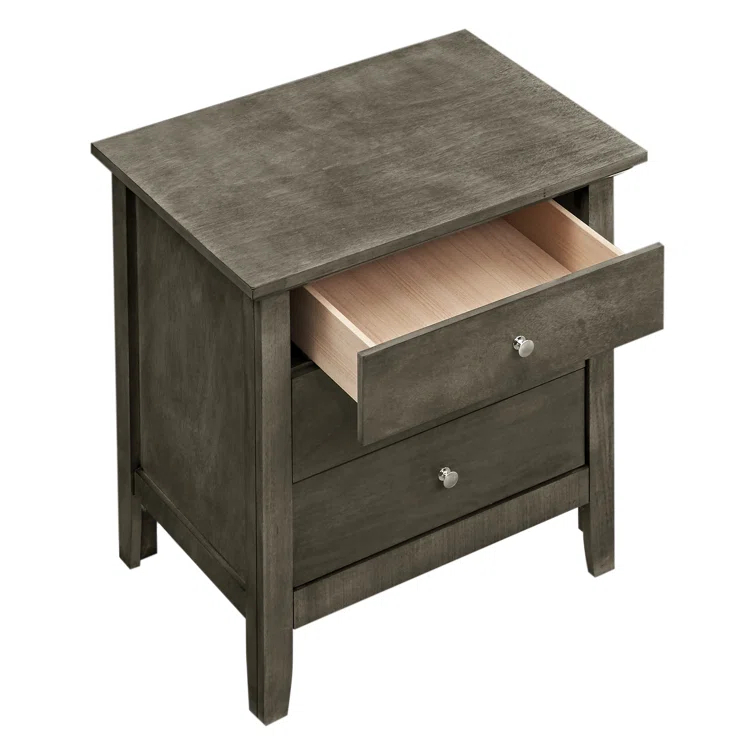 Hammond 3 - Drawer Nightstand Bed Side Table Wood Nightstand Small Bedside Table And Dresser