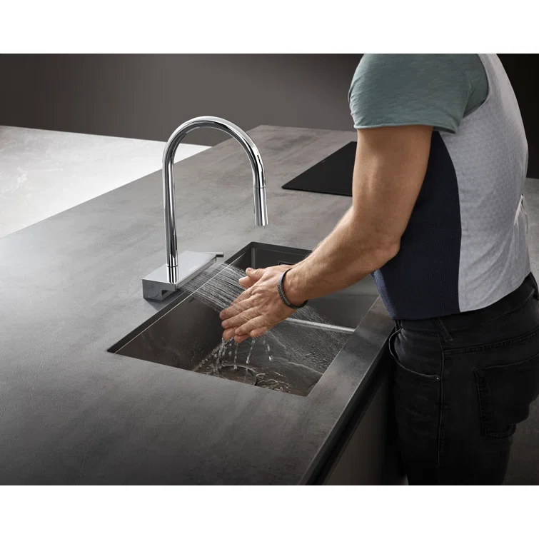 Aquno Select 3-Spray Kitchen Faucet with Pull-Down Spout, 1.75