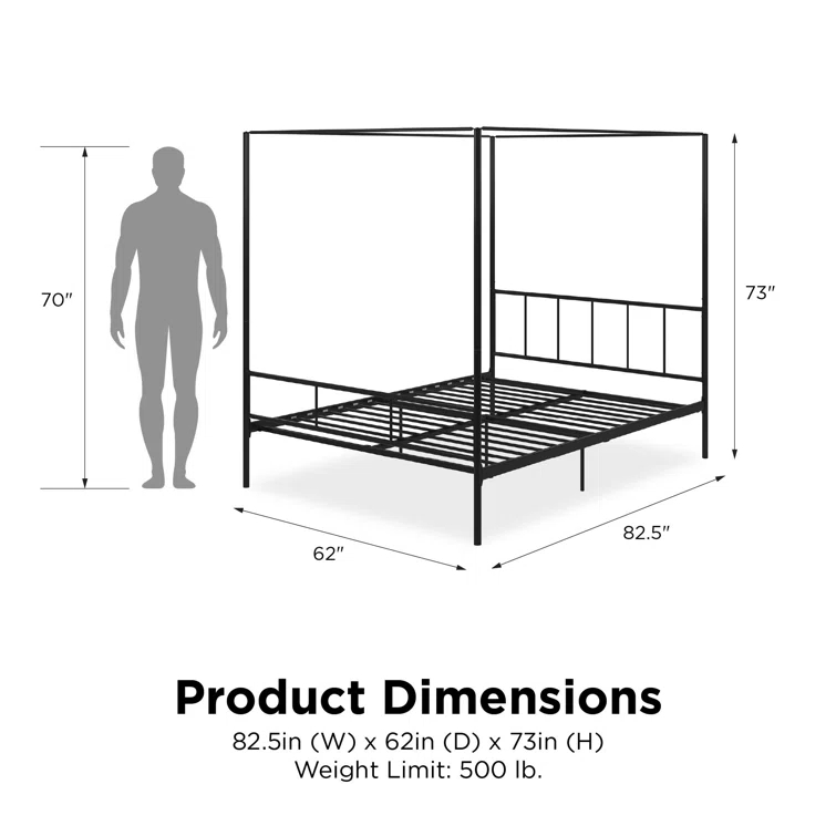 Marion Metal Canopy Bed