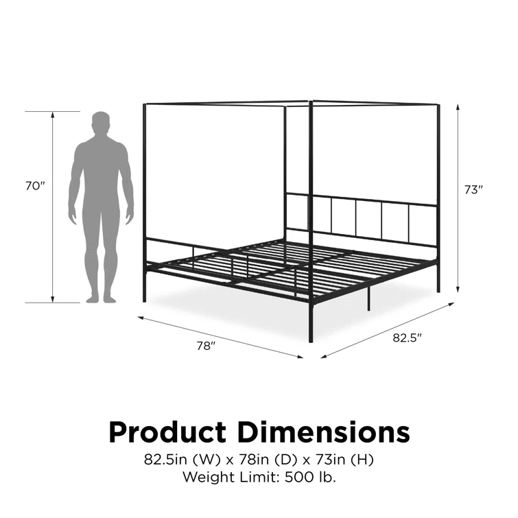 Marion Metal Canopy Bed