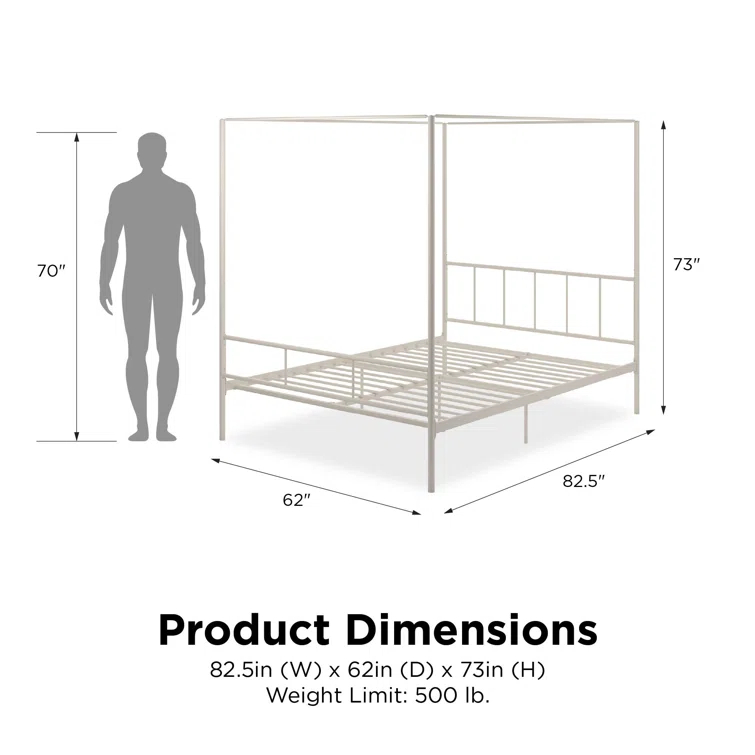 Marion Metal Canopy Bed