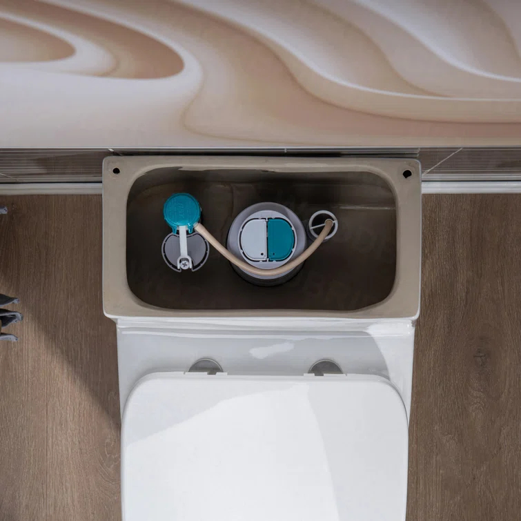 1.28 GPF Elongated ADA Height One Piece Dual-Flush Toilet with Soft-Closing Seat,MAP Flushing 1000G