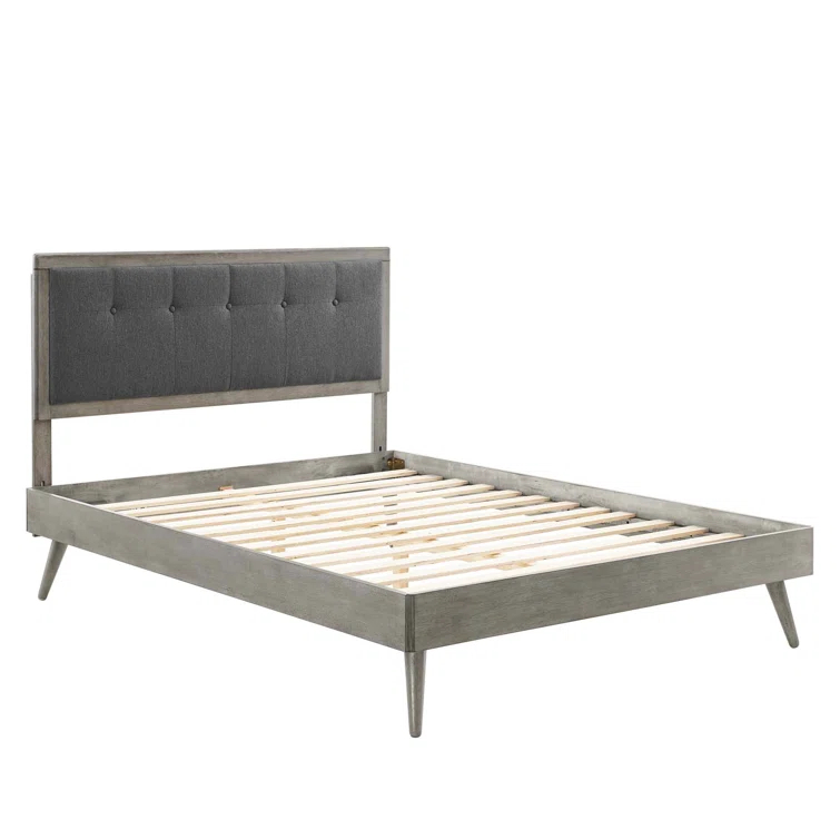 Willow Wood Platform Bed with Splayed Legs
