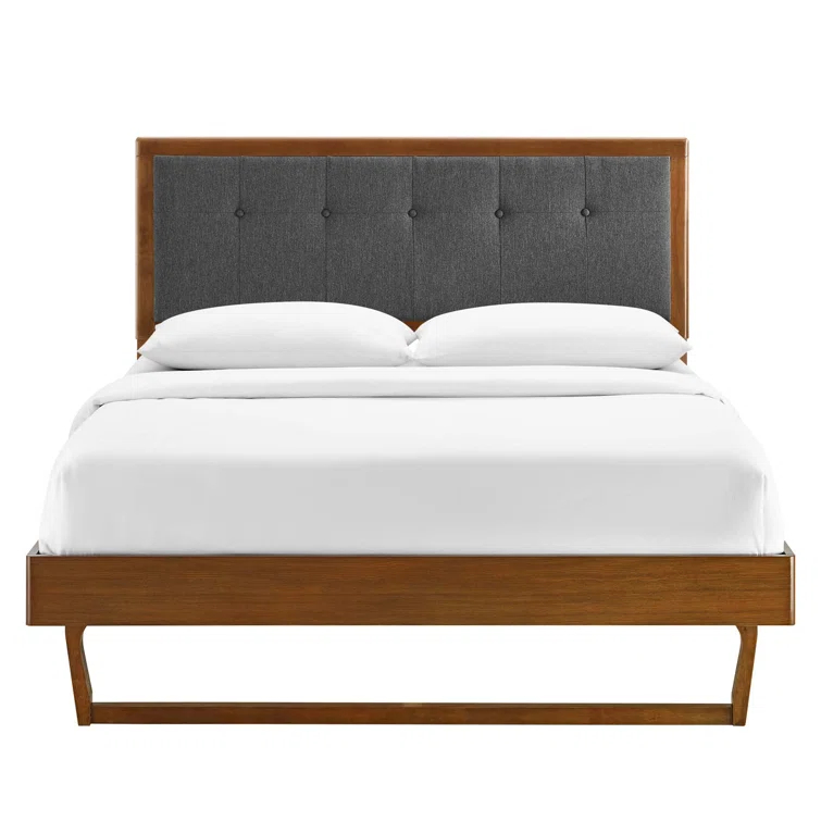 Willow Wood Platform Bed with Angular Frame