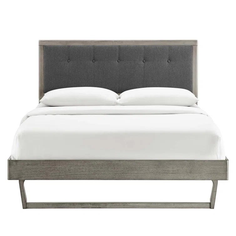 Willow Wood Platform Bed with Angular Frame