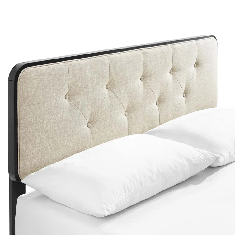 Bridgette Wood Platform Bed with Splayed Legs