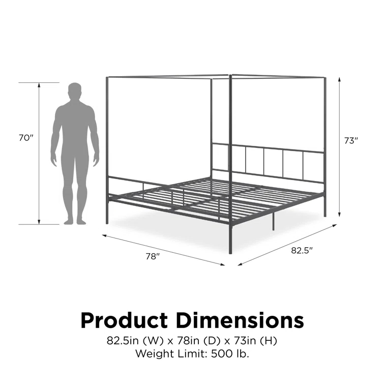 Marion Metal Canopy Bed