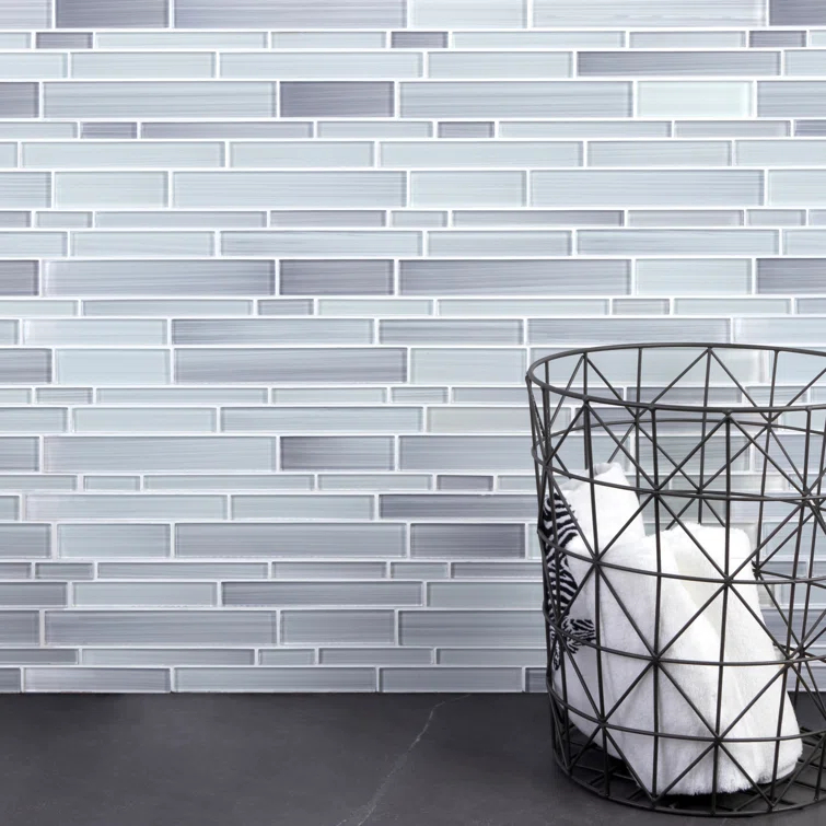 Premium Hand Painted Glass Linear Mosaic Tile