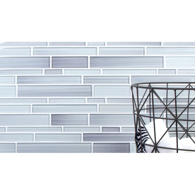 Premium Hand Painted Glass Linear Mosaic Tile