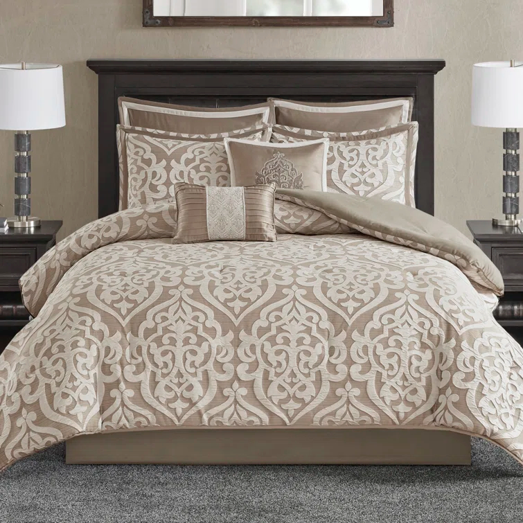 Madison Park Odette Jacquard 8 Piece Comforter Set