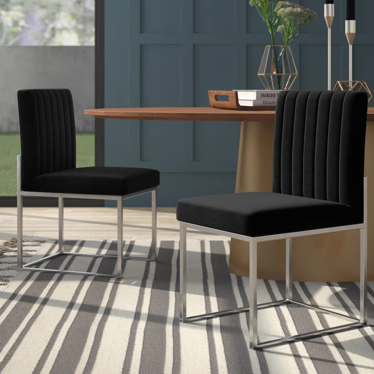 Amberdawn 18.5'' H Velvet Upholstered Side Chair
