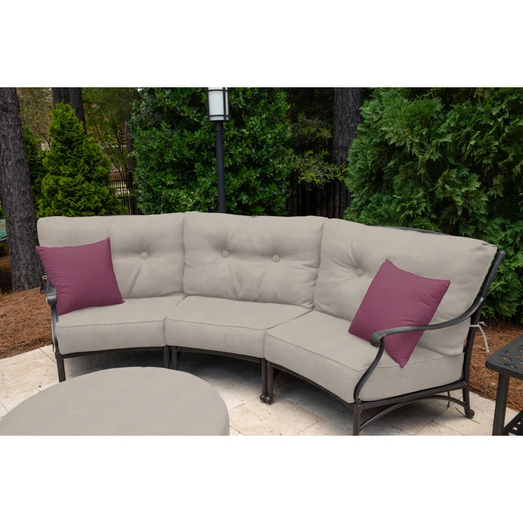 Casual Cushion Solid Sunbrella Fabric Indoor/Outdoor Square Throw Pillow