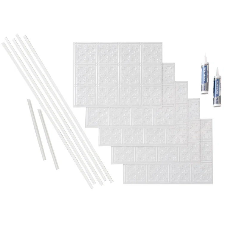 FASÄDE Traditional Style/Pattern 10 Decorative Vinyl Backsplash 15 sq ft Kit