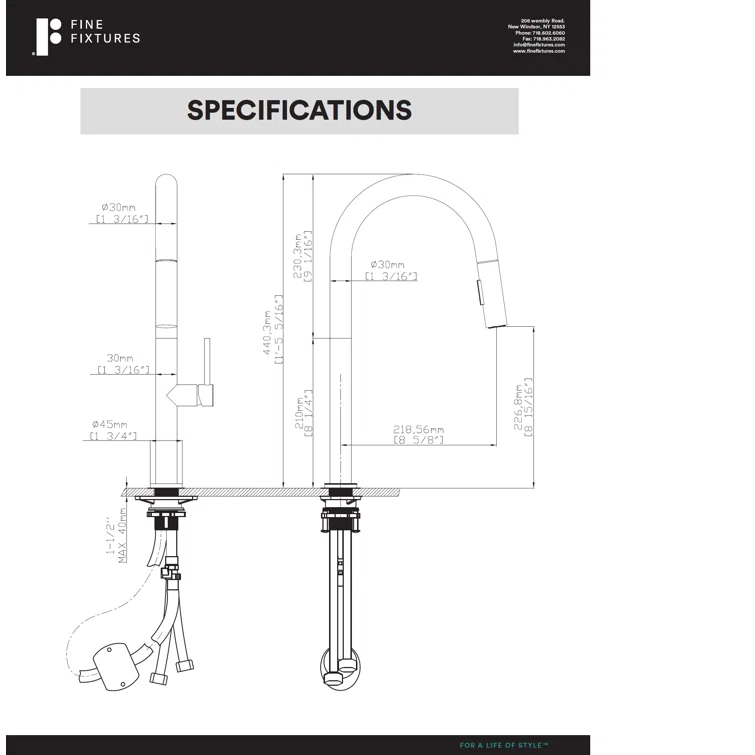 Pull Down Single Handle Kitchen Faucet with Accessories