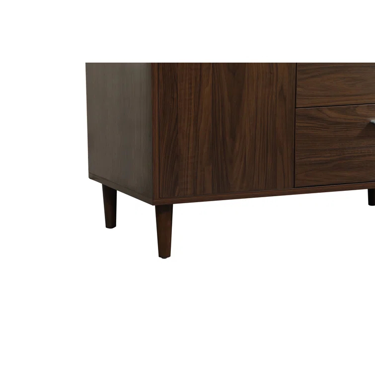 Burroughs 42'' Single Bathroom Vanity with Engineered Marble Top