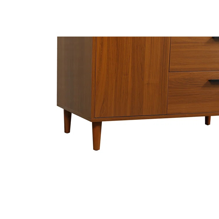 Burroughs 42'' Single Bathroom Vanity with Engineered Marble Top