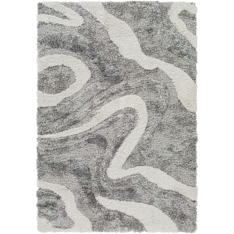 Wade Logan® Dittman Machine Woven Abstract Gray Area Rug