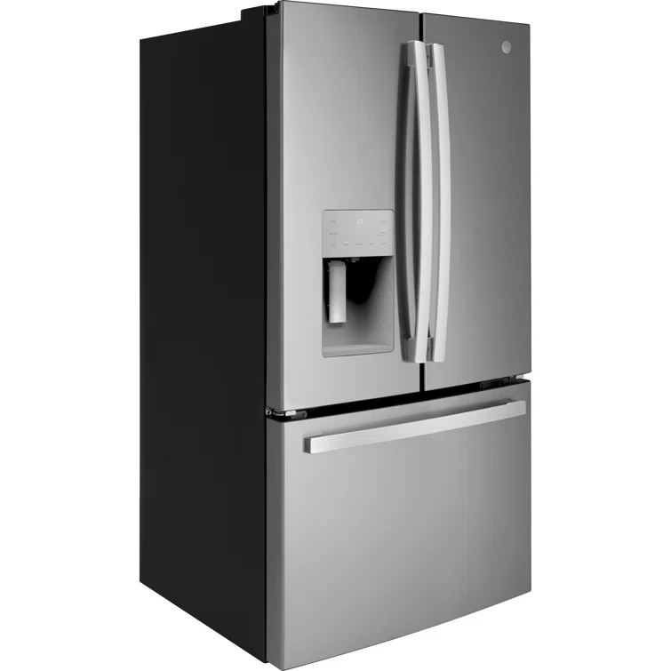 GE Appliances GFE26JYMFS GE Appliances 25.5 Cubic Feet Energy Star Smudge-Resistant French Door Refrigerator with Water and Ice Dispenser