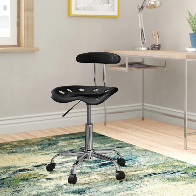Flash Furniture Bonavant Adjustable Swivel Chair for Desk and Office with Tractor Seat