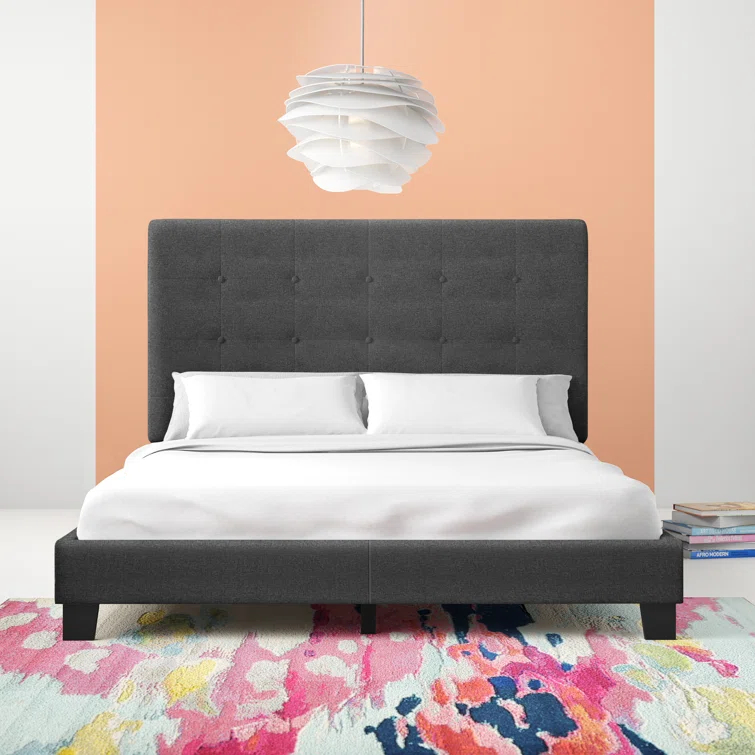 Modway Melanie Tufted Button Upholstered Fabric Platform Bed