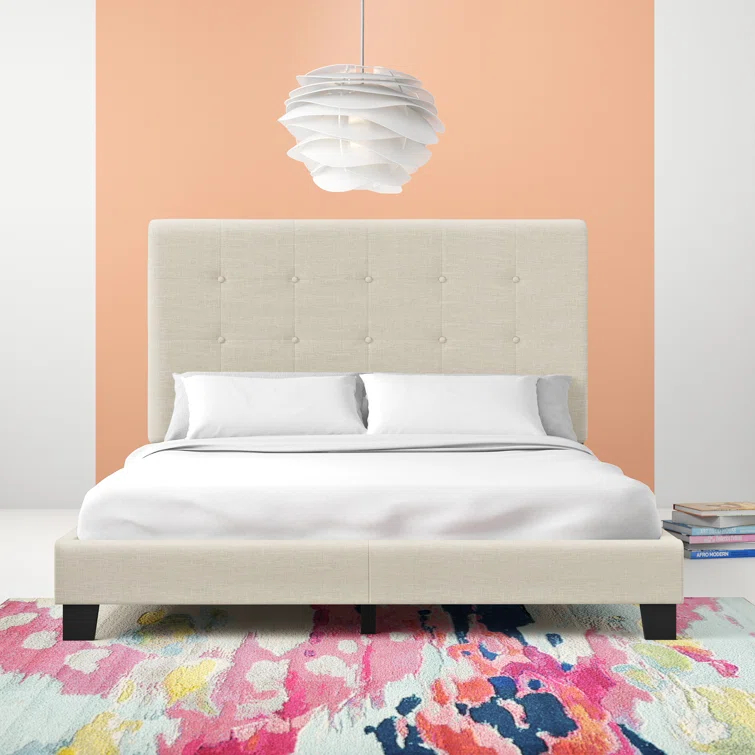 Modway Melanie Tufted Button Upholstered Fabric Platform Bed