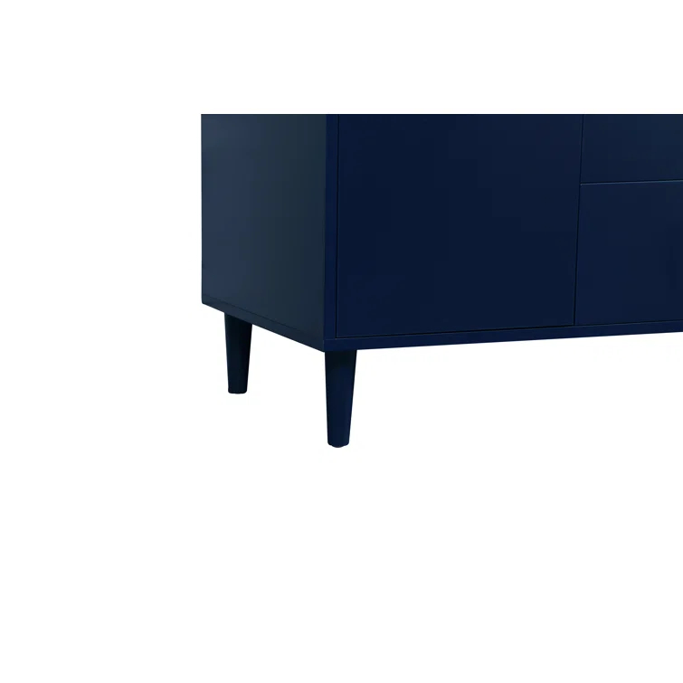 Burroughs 42'' Single Bathroom Vanity with Engineered Marble Top